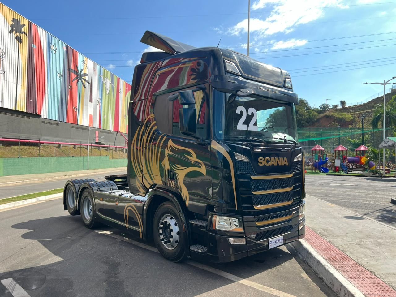SCANIA R-450 A 6x2 2p (diesel)(E5) 2022 Preto, 537.000 km, R$ 495.000 - Viana